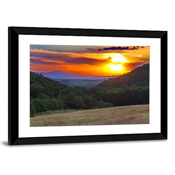 Beauty Of Sunset Panoramic Canvas Wall Art-1 Piece-36" x 12"-Tiaracle