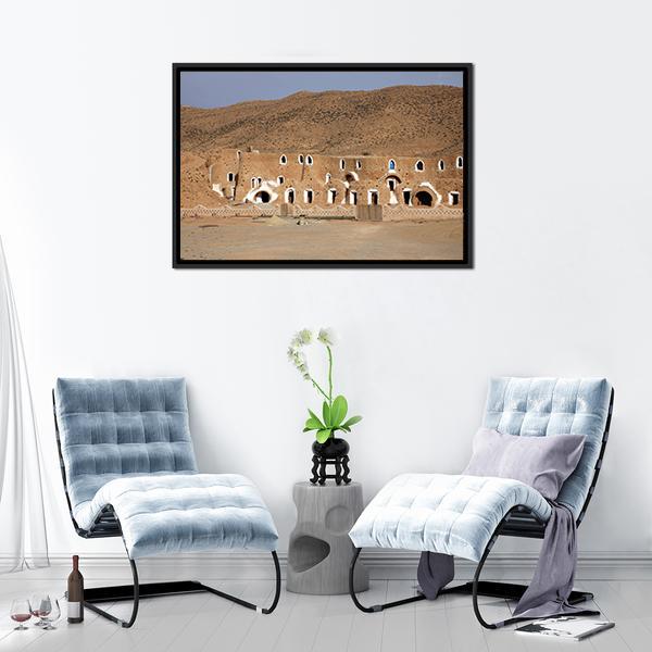 Bedouin House Tunisia Canvas Wall Art-3 Horizontal-Gallery Wrap-25" x 16"-Tiaracle