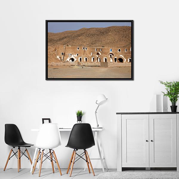 Bedouin House Tunisia Canvas Wall Art-3 Horizontal-Gallery Wrap-25" x 16"-Tiaracle