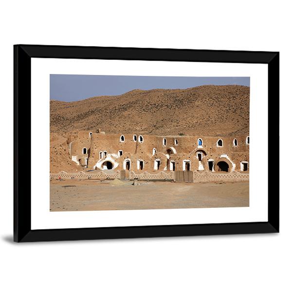 Bedouin House Tunisia Canvas Wall Art-3 Horizontal-Gallery Wrap-25" x 16"-Tiaracle
