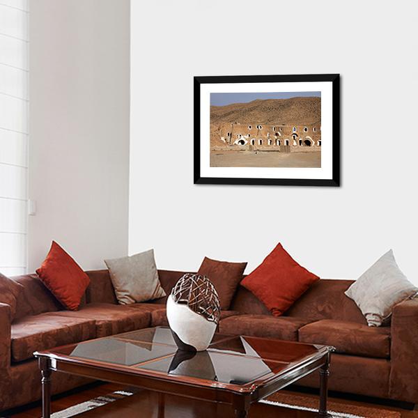 Bedouin House Tunisia Canvas Wall Art-3 Horizontal-Gallery Wrap-25" x 16"-Tiaracle