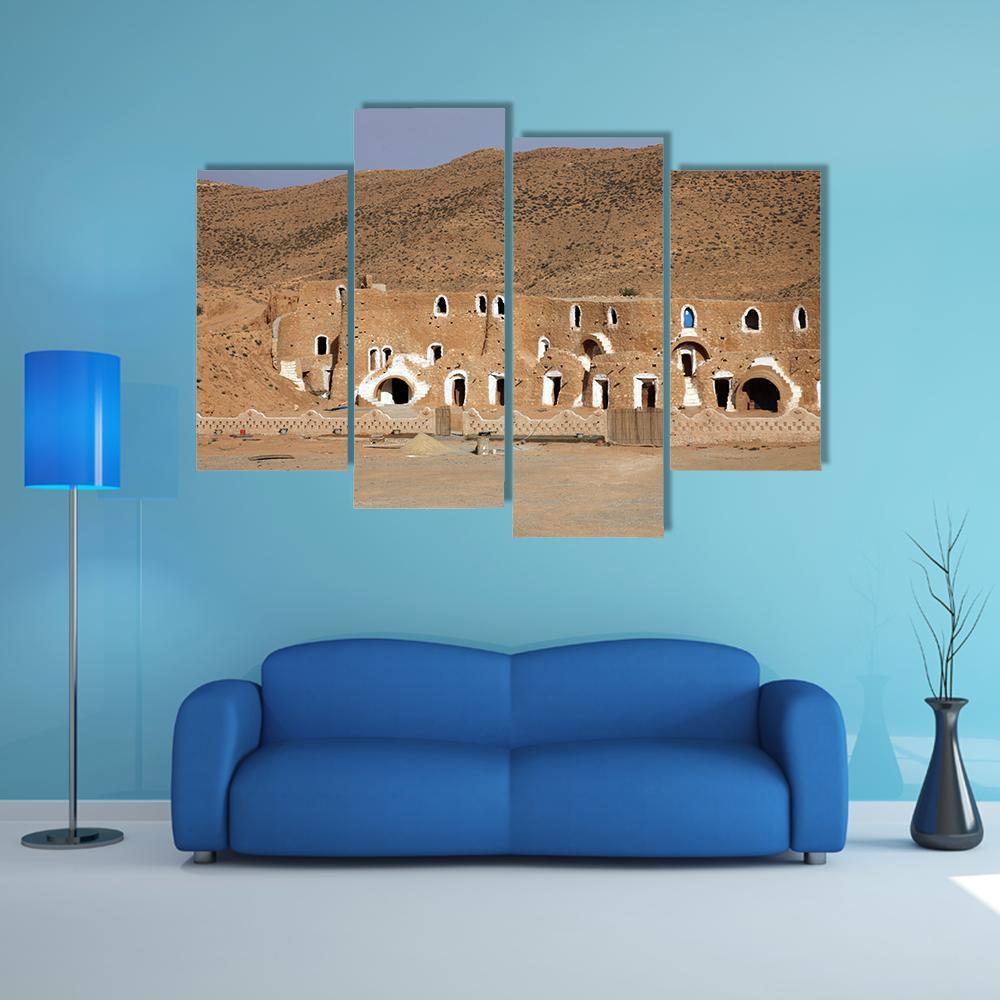 Bedouin House Tunisia Canvas Wall Art-4 Pop-Gallery Wrap-50" x 32"-Tiaracle