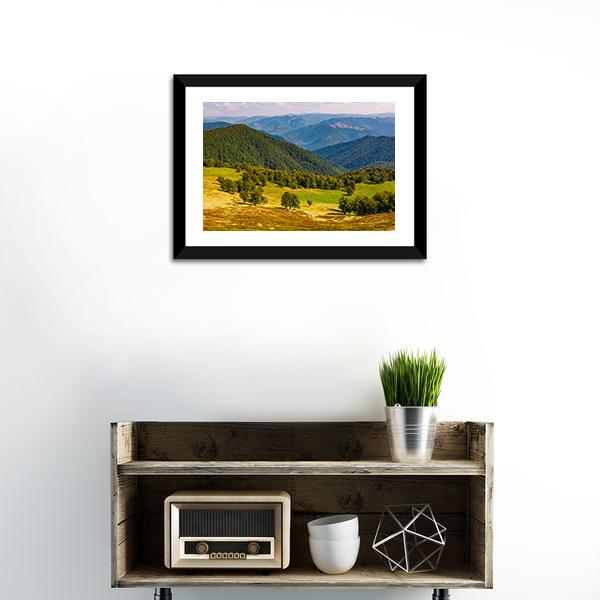 Beech Trees On Hill Canvas Wall Art-1 Piece-Framed Print-20" x 16"-Tiaracle