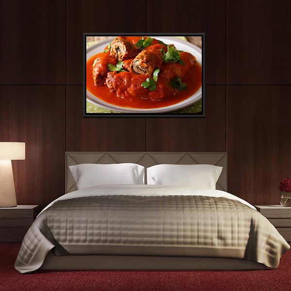 Beef Roll Stuffed Canvas Wall Art-5 Horizontal-Gallery Wrap-22" x 12"-Tiaracle