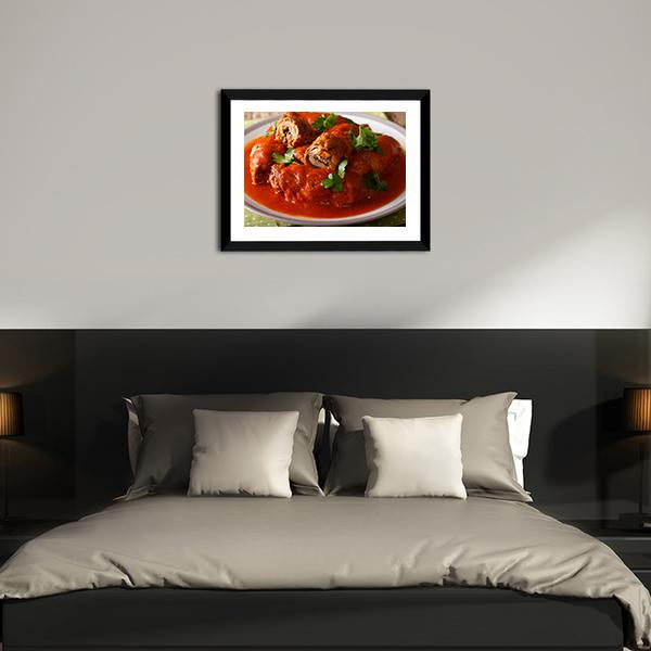 Beef Roll Stuffed Canvas Wall Art-3 Horizontal-Gallery Wrap-25" x 16"-Tiaracle