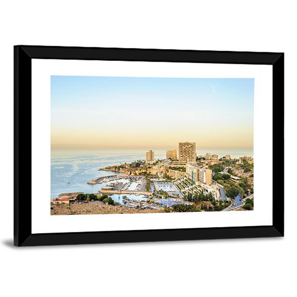 Beirut Cityscape Lebanon Panoramic Canvas Wall Art-1 Piece-36" x 12"-Tiaracle