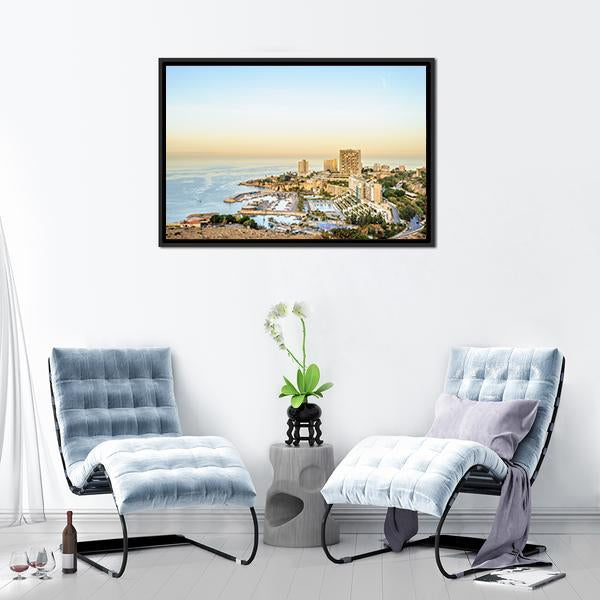 Beirut Cityscape Lebanon Panoramic Canvas Wall Art-1 Piece-36" x 12"-Tiaracle