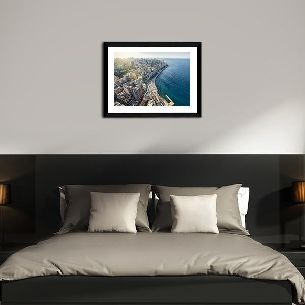 Beirut Cityscape Canvas Wall Art-3 Horizontal-Gallery Wrap-25" x 16"-Tiaracle