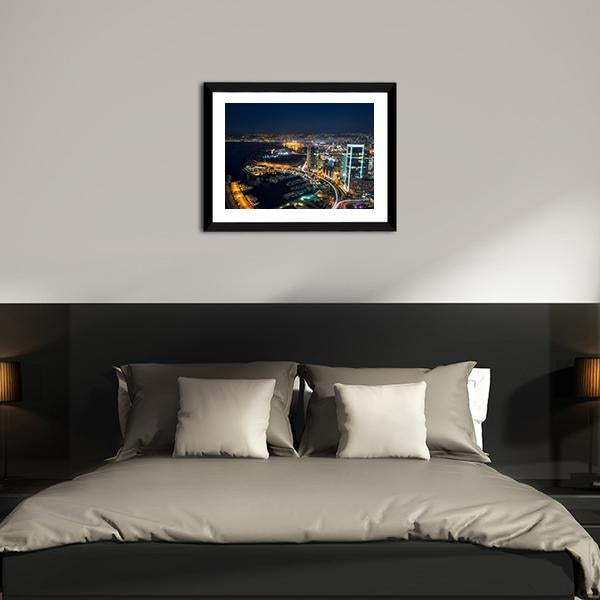 Beirut Night Lebanon Canvas Wall Art-3 Horizontal-Gallery Wrap-25" x 16"-Tiaracle