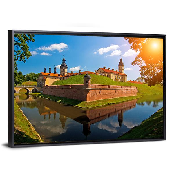 Belarus Castle Canvas Wall Art-3 Horizontal-Gallery Wrap-25" x 16"-Tiaracle