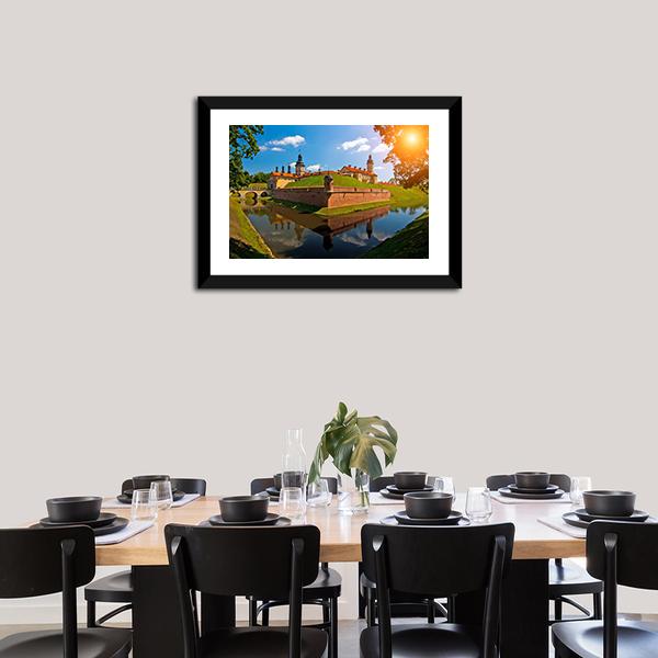 Belarus Castle Canvas Wall Art-5 Horizontal-Gallery Wrap-22" x 12"-Tiaracle