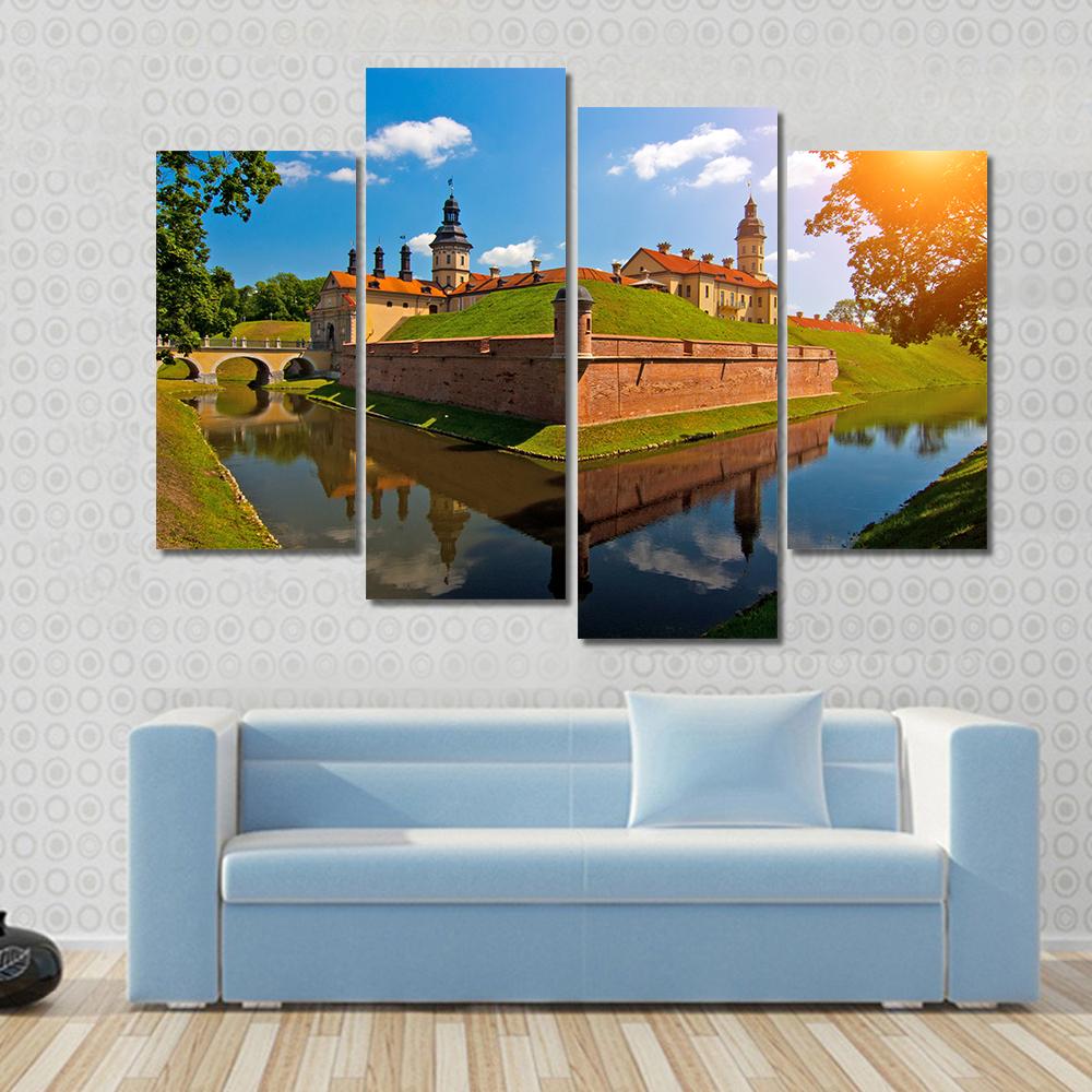 Belarus Castle Canvas Wall Art-4 Pop-Gallery Wrap-50" x 32"-Tiaracle