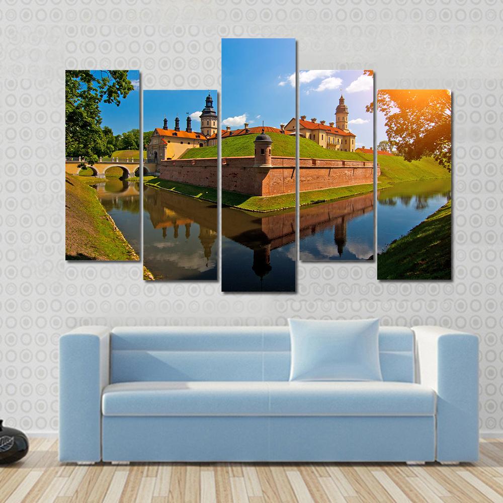 Belarus Castle Canvas Wall Art-5 Pop-Gallery Wrap-47" x 32"-Tiaracle