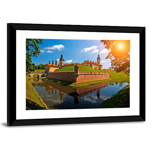 Belarus Castle Panoramic Canvas Wall Art-1 Piece-36" x 12"-Tiaracle