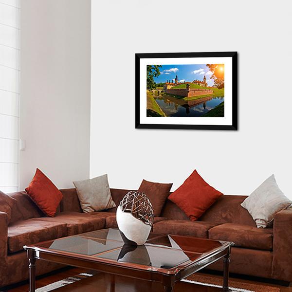 Belarus Castle Panoramic Canvas Wall Art-1 Piece-36" x 12"-Tiaracle