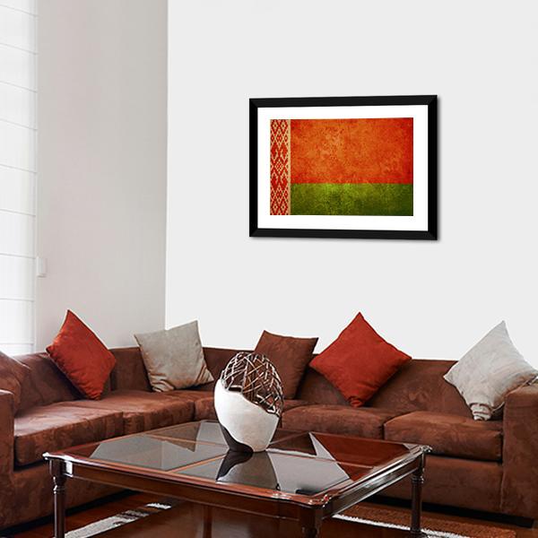 Belarus Flag Canvas Wall Art-3 Horizontal-Gallery Wrap-25" x 16"-Tiaracle