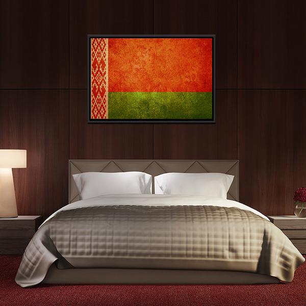 Belarus Flag Panoramic Canvas Wall Art-1 Piece-36" x 12"-Tiaracle
