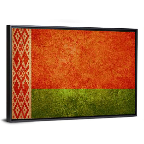 Belarus Flag Panoramic Canvas Wall Art-1 Piece-36" x 12"-Tiaracle