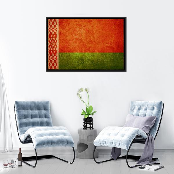 Belarus Flag Panoramic Canvas Wall Art-1 Piece-36" x 12"-Tiaracle