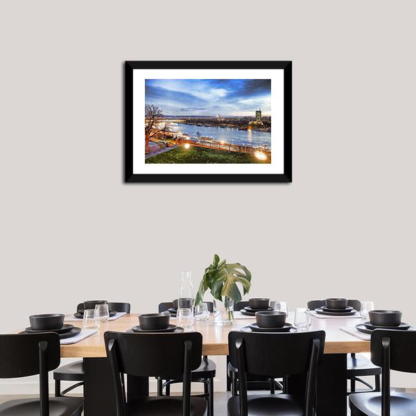Belgrade City Serbia Canvas Wall Art-5 Horizontal-Gallery Wrap-22" x 12"-Tiaracle
