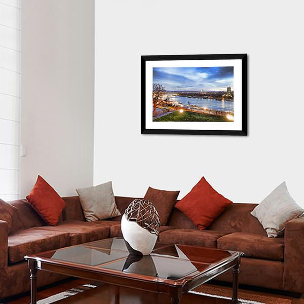 Belgrade City Serbia Canvas Wall Art-3 Horizontal-Gallery Wrap-25" x 16"-Tiaracle