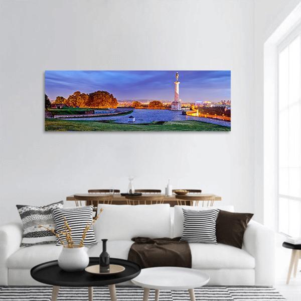 Belgrade Fortress Panoramic Canvas Wall Art-3 Piece-25" x 08"-Tiaracle