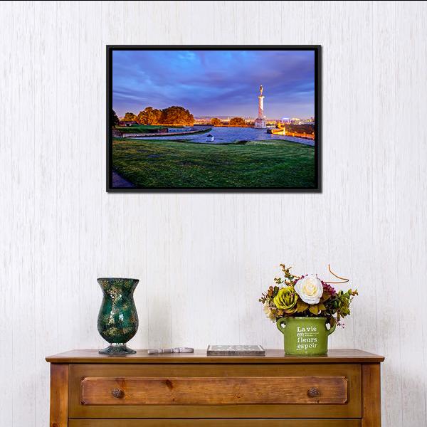 Belgrade Fortress Canvas Wall Art-1 Piece-Floating Frame-24" x 16"-Tiaracle