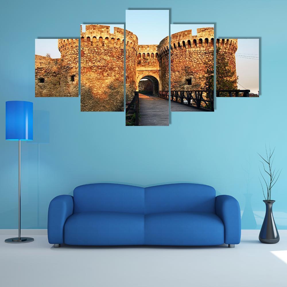 Belgrade Fortress Gate Canvas Wall Art-5 Star-Gallery Wrap-62" x 32"-Tiaracle