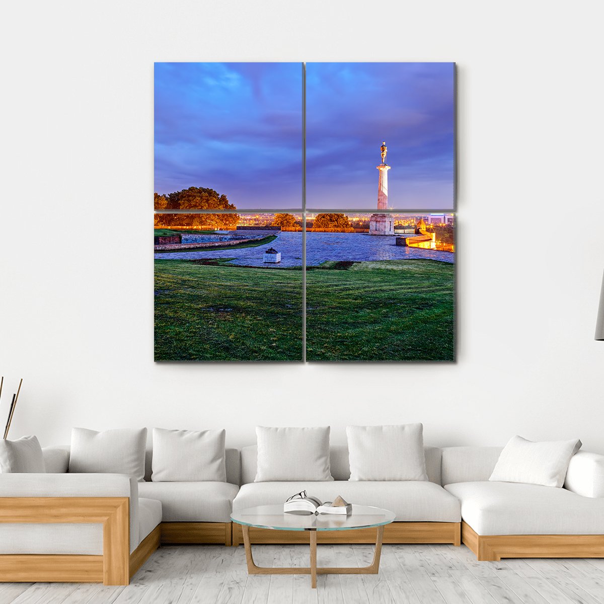 Belgrade Fortress Canvas Wall Art-4 Square-Gallery Wrap-17" x 17"-Tiaracle