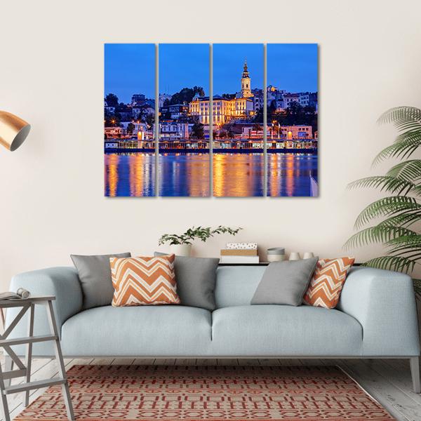 Belgrade With River Canvas Wall Art-4 Horizontal-Gallery Wrap-34" x 24"-Tiaracle