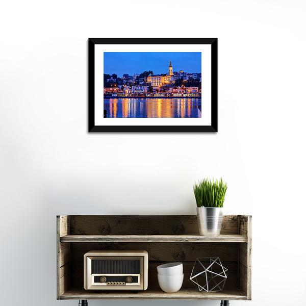 Belgrade With River Canvas Wall Art-1 Piece-Framed Print-20" x 16"-Tiaracle