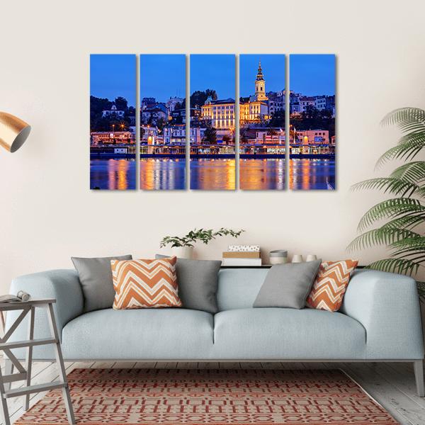 Belgrade With River Canvas Wall Art-5 Horizontal-Gallery Wrap-22" x 12"-Tiaracle