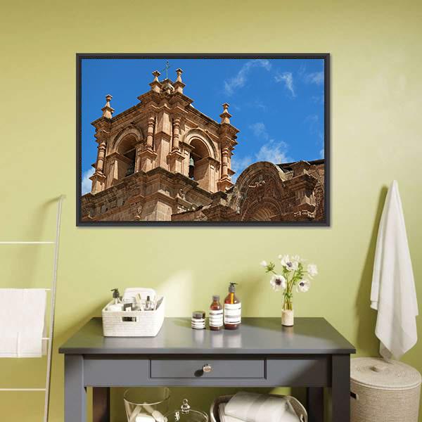 Bell Tower Of Puno Canvas Wall Art-1 Piece-Floating Frame-24" x 16"-Tiaracle