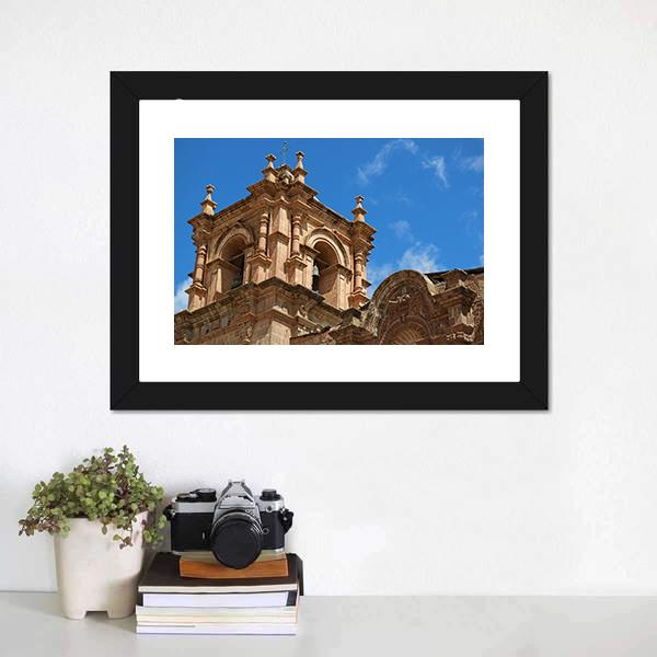 Bell Tower Of Puno Canvas Wall Art-1 Piece-Framed Print-20" x 16"-Tiaracle