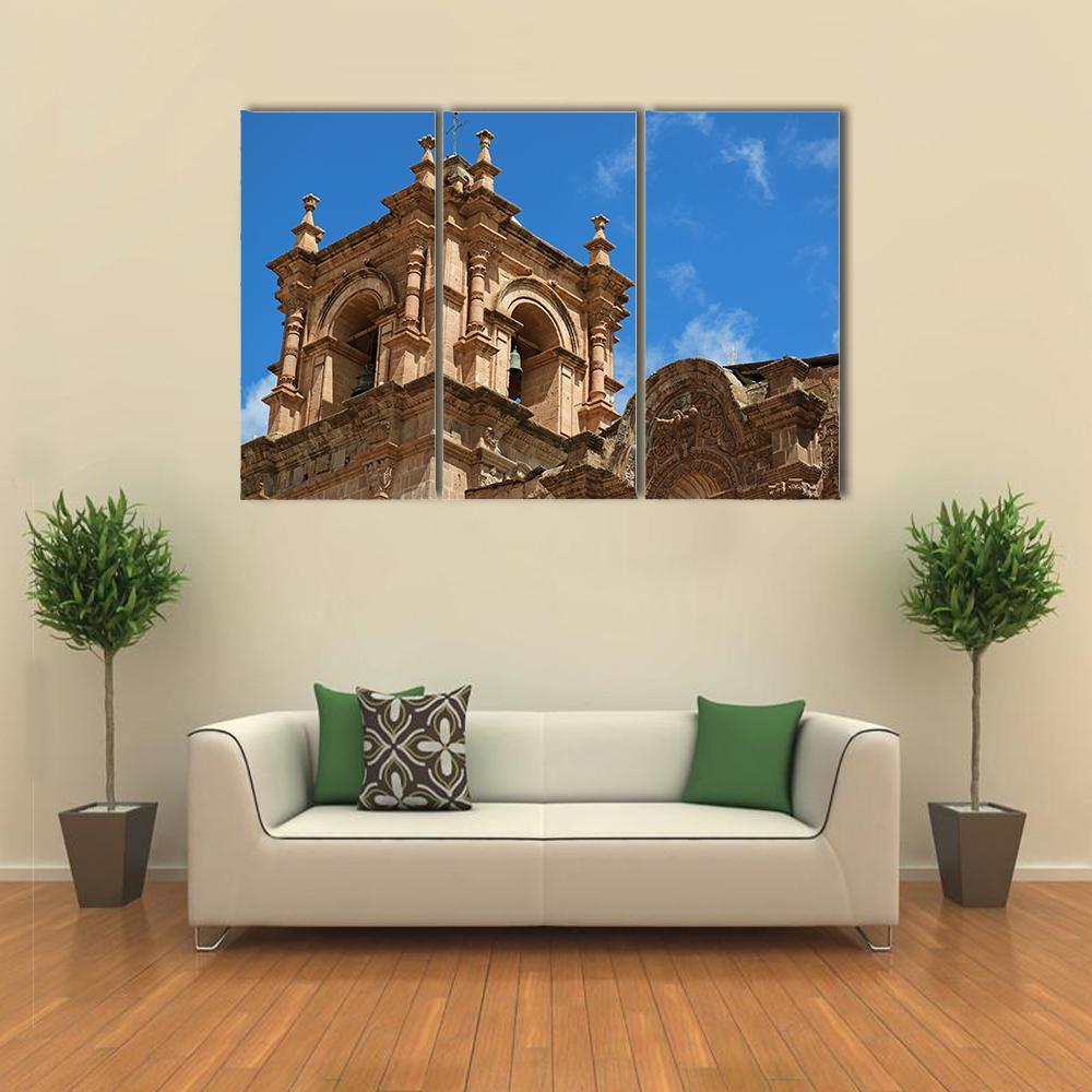 Bell Tower Of Puno Canvas Wall Art-3 Horizontal-Gallery Wrap-37" x 24"-Tiaracle