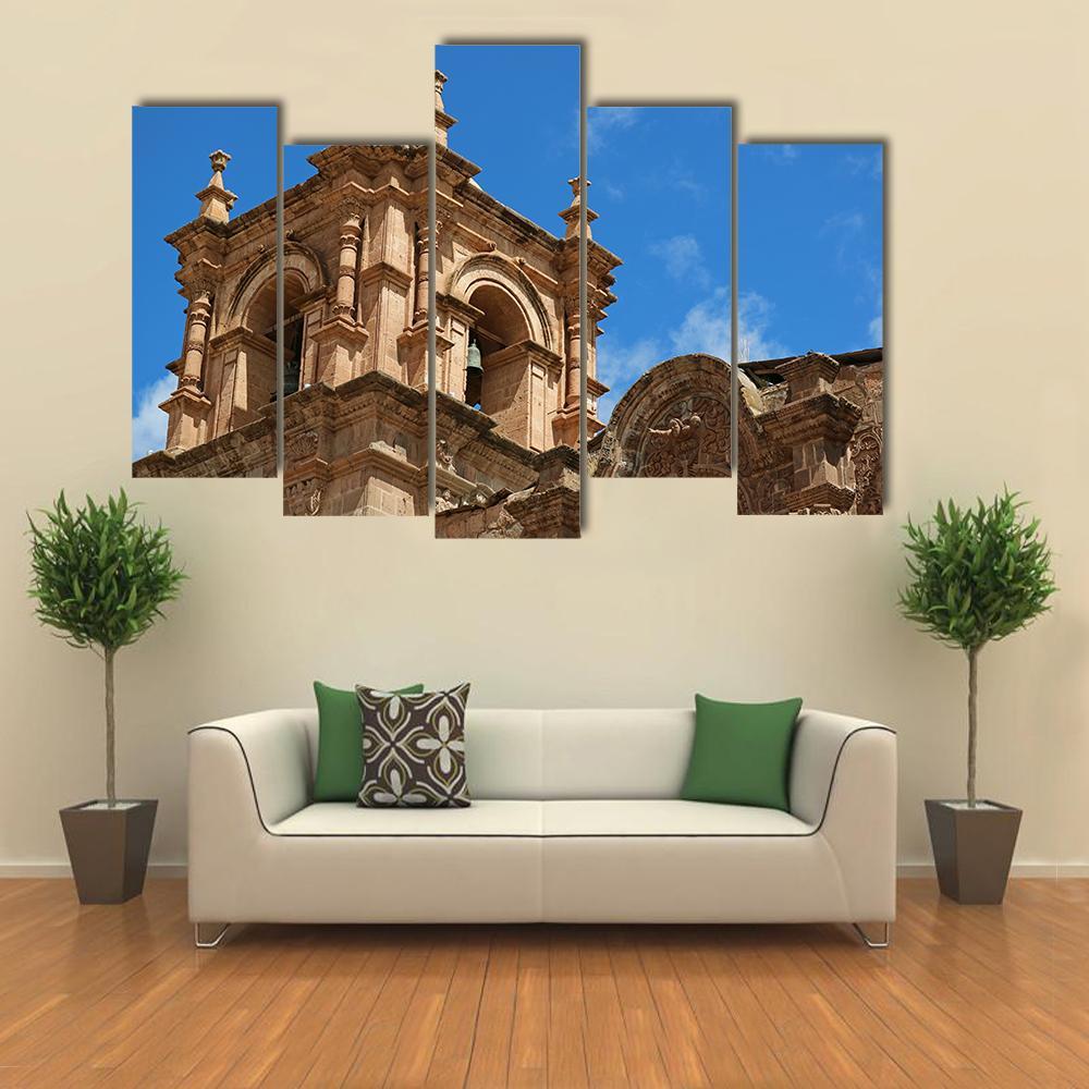 Bell Tower Of Puno Canvas Wall Art-5 Pop-Gallery Wrap-47" x 32"-Tiaracle