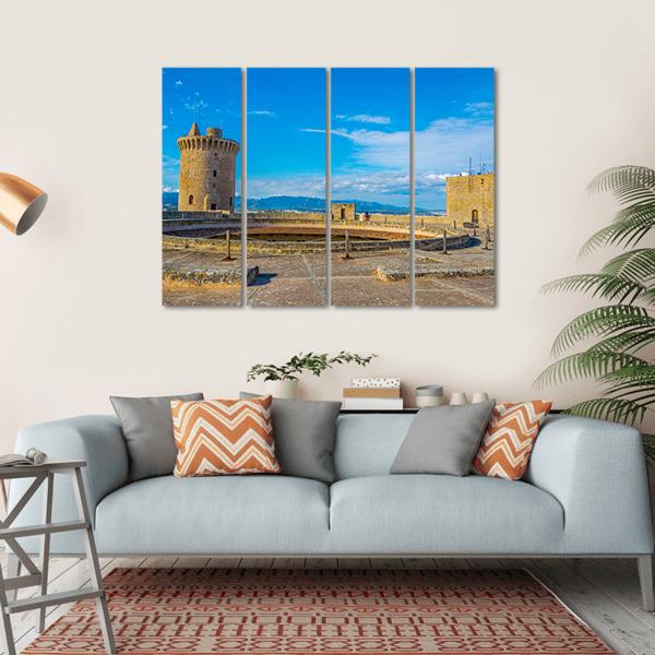 Bellver Castle Spain Canvas Wall Art-4 Horizontal-Gallery Wrap-34" x 24"-Tiaracle