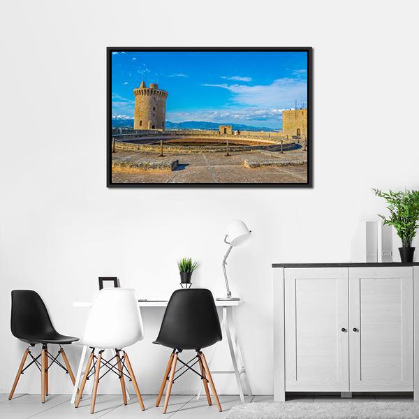 Bellver Castle Spain Canvas Wall Art-5 Horizontal-Gallery Wrap-22" x 12"-Tiaracle