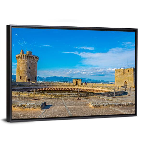Bellver Castle Spain Canvas Wall Art-3 Horizontal-Gallery Wrap-25" x 16"-Tiaracle