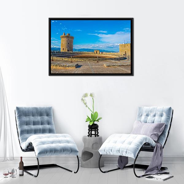 Bellver Castle Spain Canvas Wall Art-3 Horizontal-Gallery Wrap-25" x 16"-Tiaracle