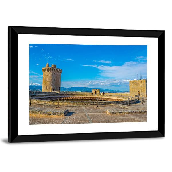 Bellver Castle Spain Canvas Wall Art-3 Horizontal-Gallery Wrap-25" x 16"-Tiaracle