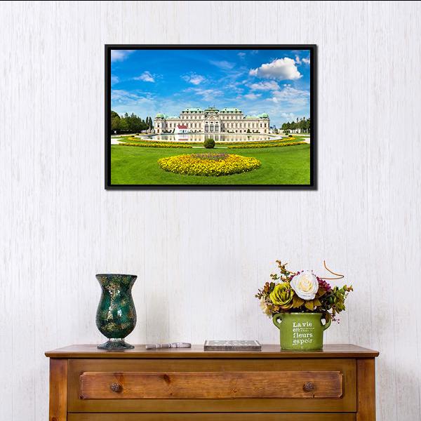 Belvedere Museum Austria Panoramic Canvas Wall Art-1 Piece-36" x 12"-Tiaracle