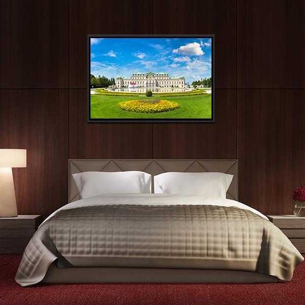 Belvedere Museum Austria Panoramic Canvas Wall Art-1 Piece-36" x 12"-Tiaracle