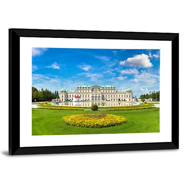 Belvedere Museum Austria Panoramic Canvas Wall Art-1 Piece-36" x 12"-Tiaracle