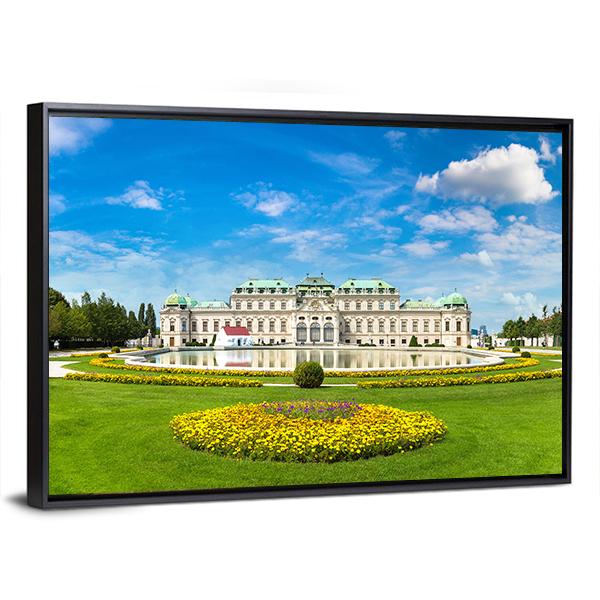 Belvedere Museum Austria Panoramic Canvas Wall Art-1 Piece-36" x 12"-Tiaracle