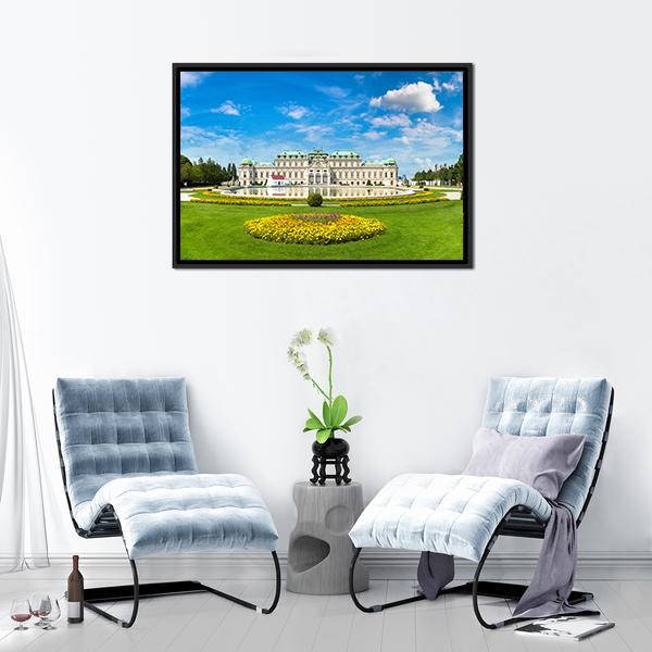 Belvedere Museum Austria Panoramic Canvas Wall Art-1 Piece-36" x 12"-Tiaracle
