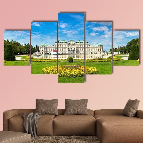 Belvedere Museum Austria Canvas Wall Art-5 Star-Gallery Wrap-62" x 32"-Tiaracle