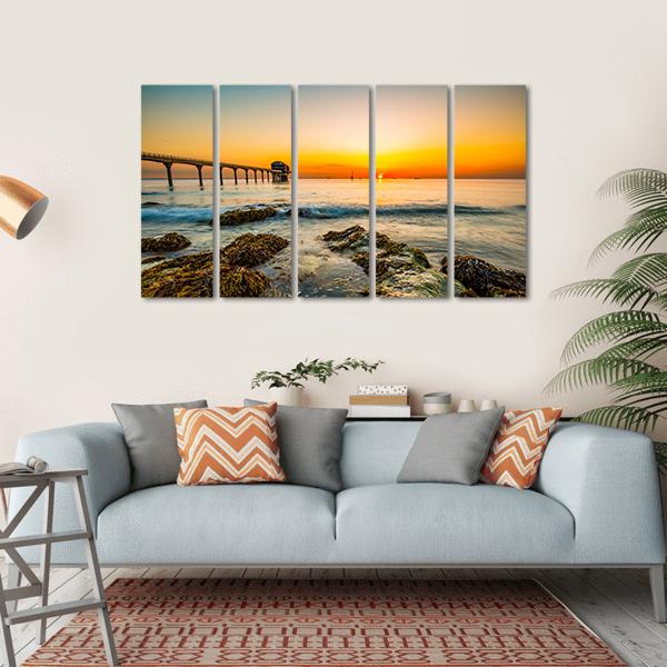 Bembridge Ledge Isle Of Wight Canvas Wall Art-5 Horizontal-Gallery Wrap-22" x 12"-Tiaracle