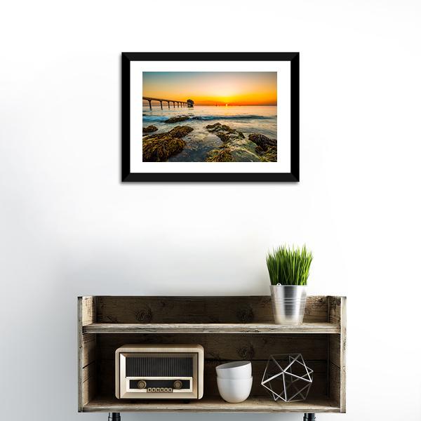 Bembridge Ledge Isle Of Wight Canvas Wall Art-1 Piece-Framed Print-20" x 16"-Tiaracle