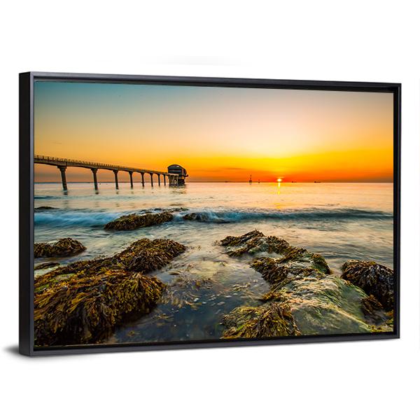 Bembridge Ledge Isle Of Wight Canvas Wall Art-3 Horizontal-Gallery Wrap-25" x 16"-Tiaracle